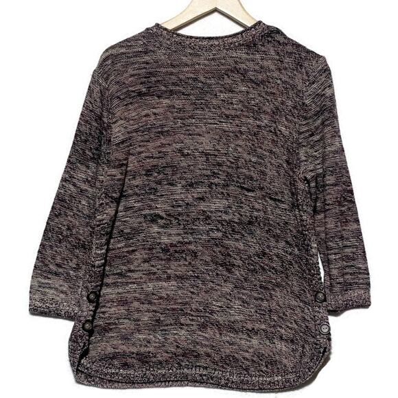 Christopher & Banks Pullover Top Women's Large 3/4 Sleeves Multicolor Purple - Picture 2 of 7